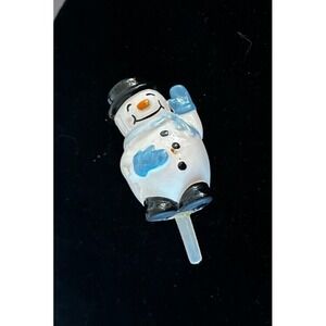 Nora Fleming Frosty Pal‎ Snowman A172 Mini Ceramic Charm New